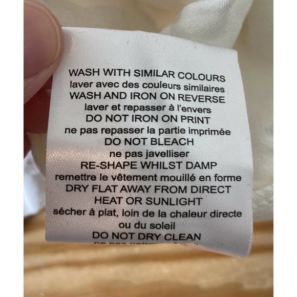 NWT Wednesdays Girl Crop T Shirt Size 18 Women’s Cream Pullover - Picture 6 of 8